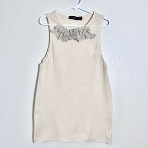 Piazza Sempione Ruffle Neck Tank US Size S (IT Med)